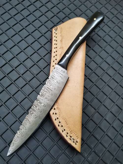 HANDMADE DAMASCUS STEEL BIRD AND TROUT KNIFE !!!