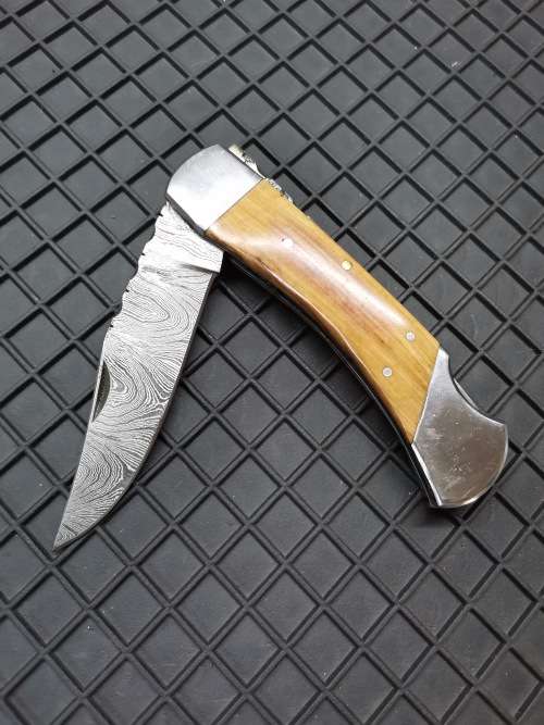 HANDMADE DAMASCUS STEEL FOLDING KNIFE !!!