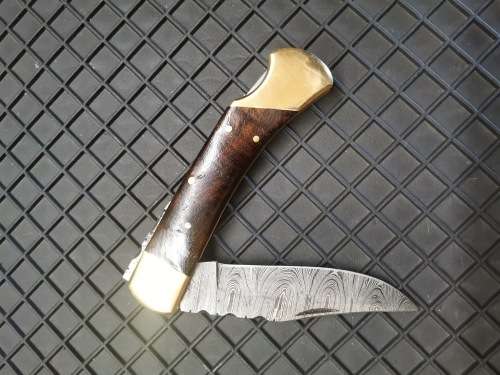 HANDMADE DAMASCUS STEEL FOLDING KNIFE !!!