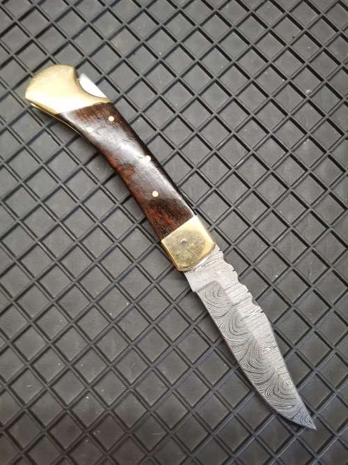HANDMADE DAMASCUS STEEL FOLDING KNIFE !!!