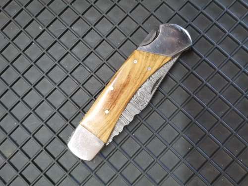HANDMADE DAMASCUS STEEL FOLDING KNIFE !!!