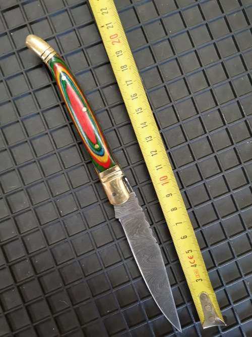 HANDMADE DAMASCUS STEEL FOLDING KNIFE !!!
