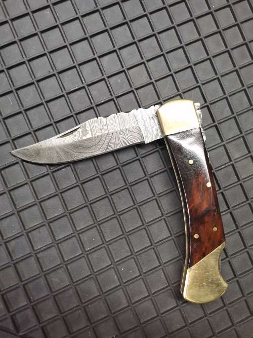 HANDMADE DAMASCUS STEEL FOLDING KNIFE !!!