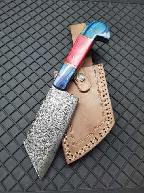HANDMADE DAMASCUS STEEL CLEAVER !!!