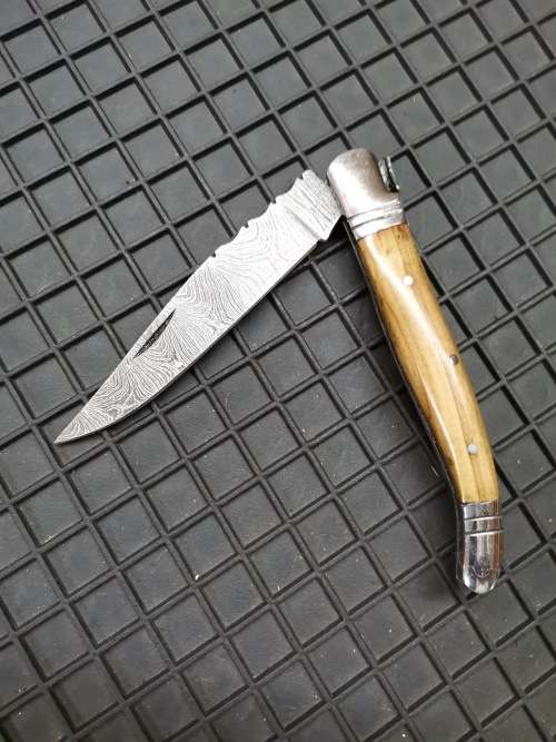 Handmade Damascus Steel Folding Knife