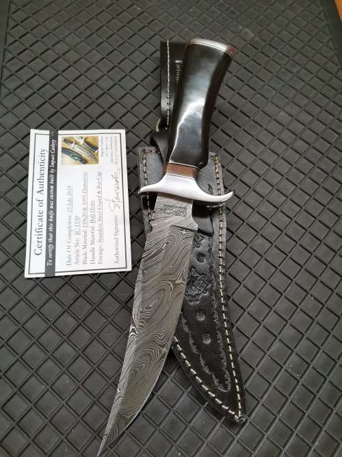 Handmade Impact Cutlery Damascus steel hunting knife