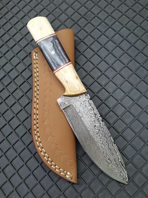 HANDMADE DAMASCUS STEEL HUNTING KNIFE