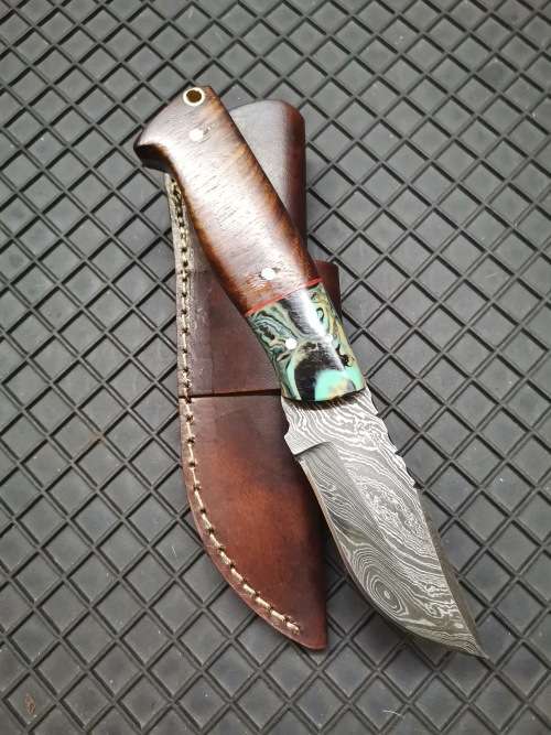 HANDMADE DAMASCUS STEEL HUNTING KNIFE
