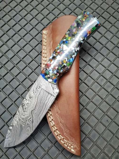 HANDMADE DAMASCUS STEEL HUNTING KNIFE