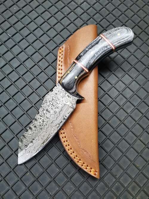 HANDMADE DAMASCUS 1095&15N20 HIGH CARBON STEEL HUNTING KNIFE