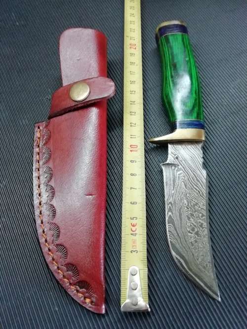 HANDMADE DAMASCUS STEEL HUNTING KNIFE !!!