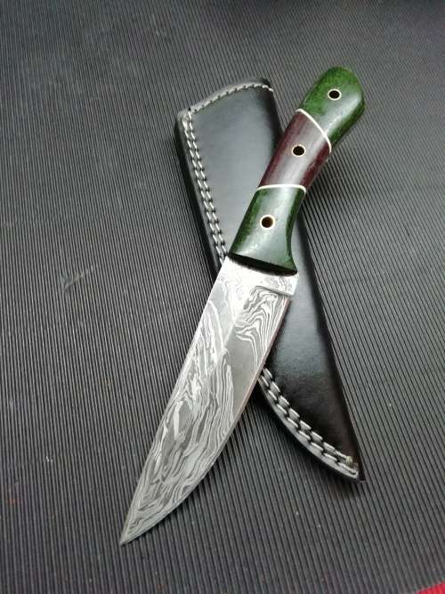 HANDMADE DAMASCUS STEEL HUNTING KNIFE !!!