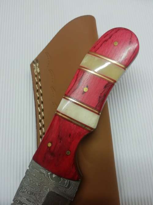 HANDMADE DAMASCUS STEEL HUNTING KNIFE !!!