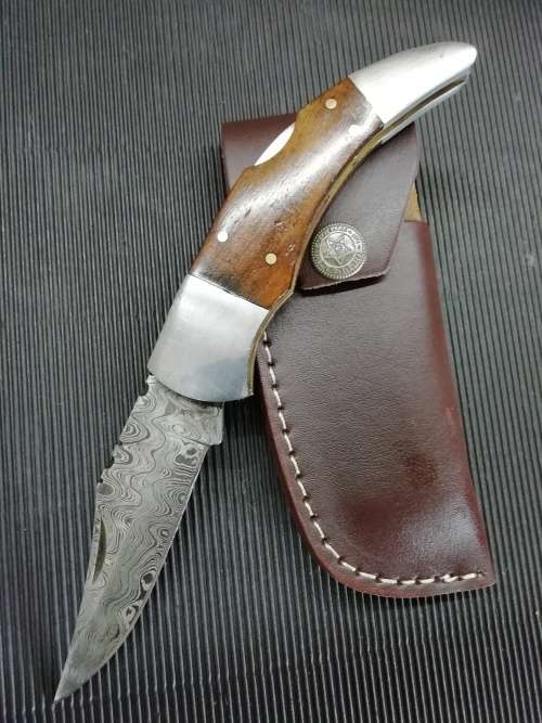 HANDMADE DAMASCUS STEEL FOLDING KNIFE !!!