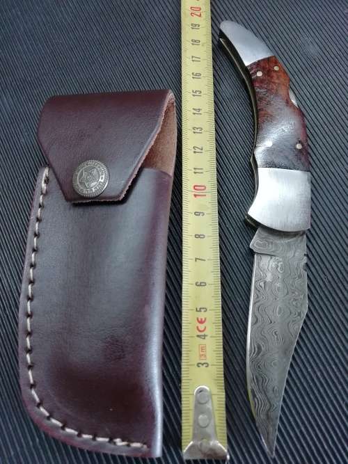 HANDMADE DAMASCUS STEEL FOLDING KNIFE !!!