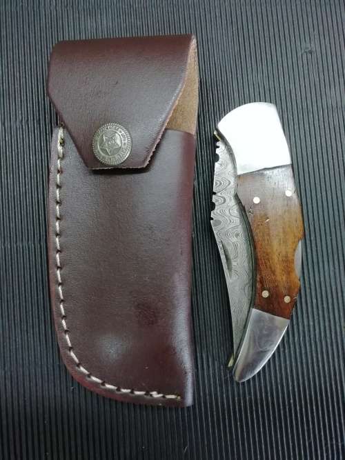 HANDMADE DAMASCUS STEEL FOLDING KNIFE !!!