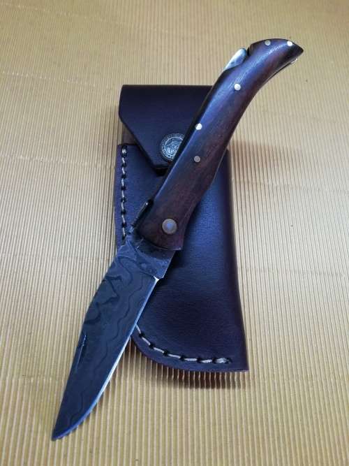 HANDMADE DAMASCUS STEEL FOLDING KNIFE !!!