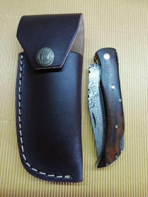 HANDMADE DAMASCUS STEEL FOLDING KNIFE !!!