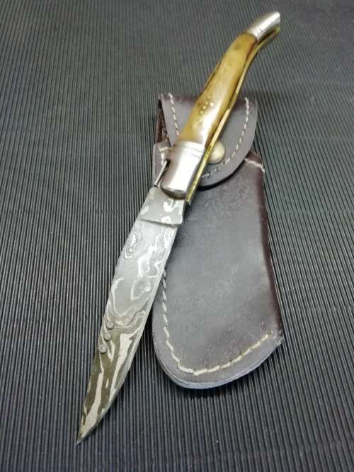 HANDMADE DAMASCUS STEEL HUNTING KNIFE !!!