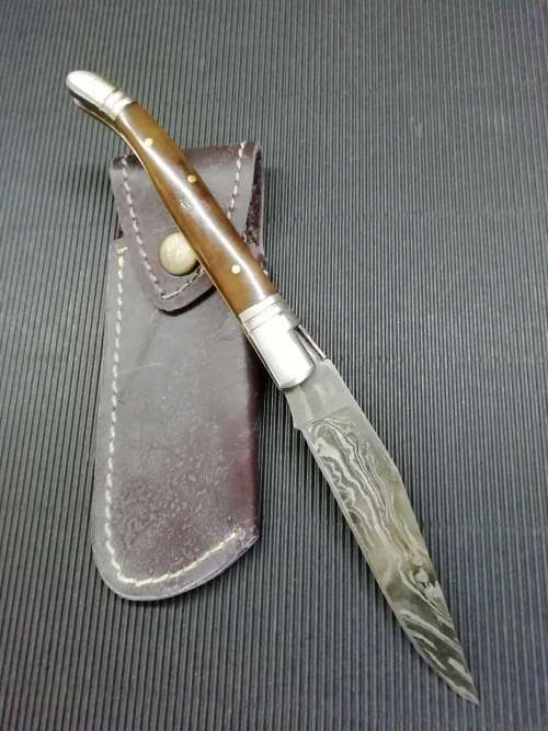 HANDMADE DAMASCUS STEEL HUNTING KNIFE !!!