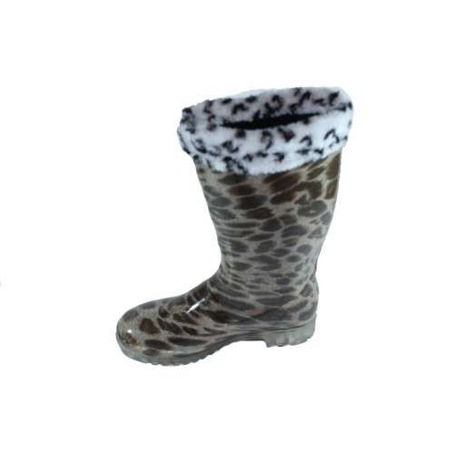 GumLeopard White Fur Boot