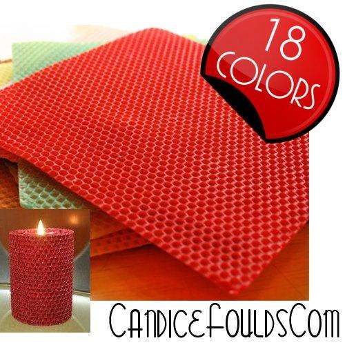 Honeycomb Textured Wax Sheets (Paraffin Wax) - Yellow (10-Pack)
