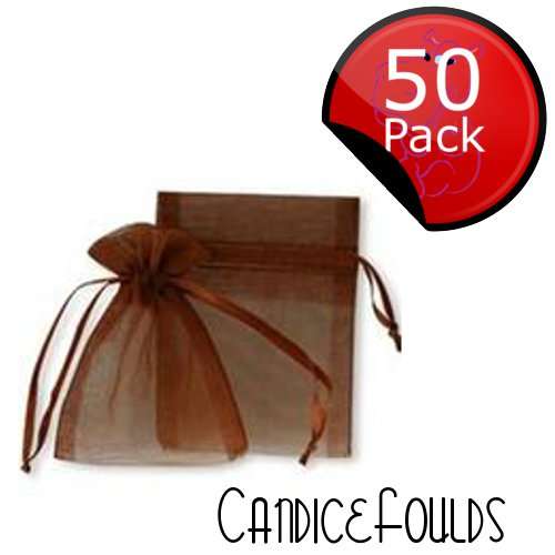 Organza (Gift / Favor) Bags - 13 x 15cm (50 Pack) - Copper