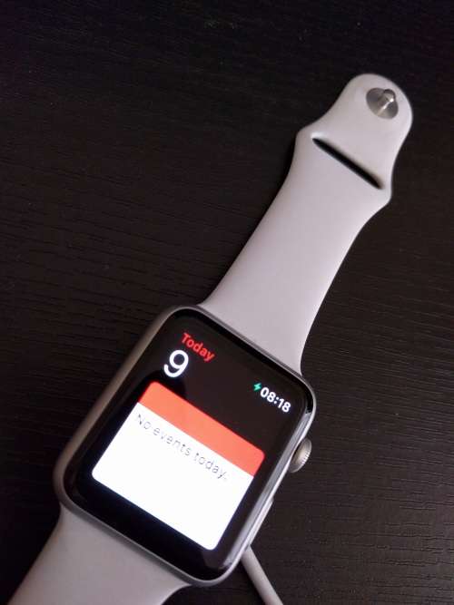 Apple Watch (42mm Silver Aluminium Case with White Sport Band)