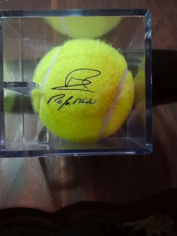 Rafael Nadal Signed Tennis Ball in a sealed container