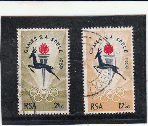 SA Games in Bloemfontein 1969 Set of 2