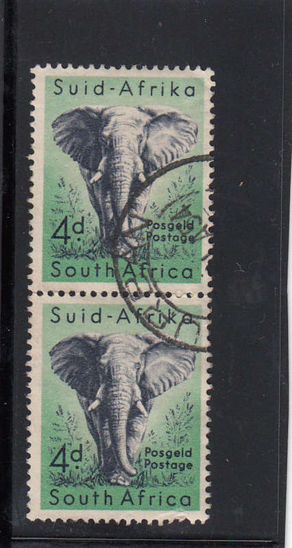 Definitive issue 4d African Elephant 2 stamps