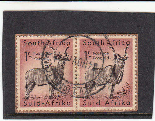 L127 - Oct 1954 Definitive issue 1s Kudu used pair