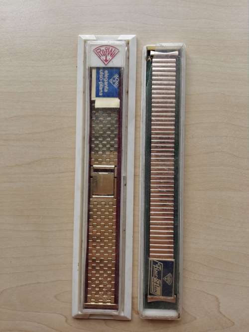2 ROLLED GOLD GENTS WATCH STRAPS- 1 BID FOR BOTH