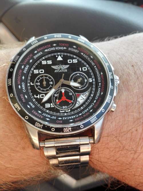 RUSSIAN AVIATOR CHRONOGRAPH WATCH-  AVW 7770G59