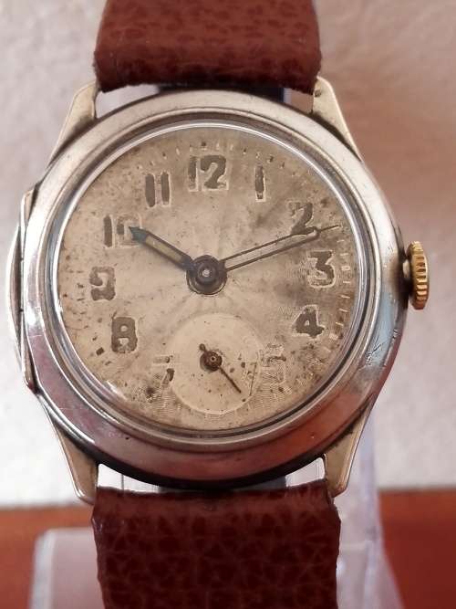 ANTIQUE 1910 ROLEX MEN'S WATCH WITH STERLING SILVER CASE- WORKING