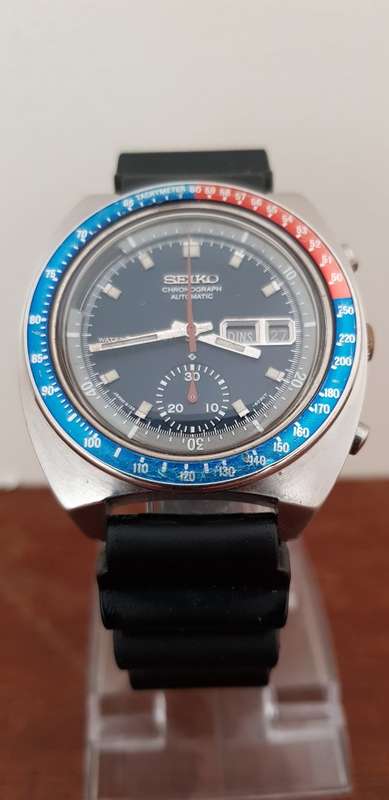 VINTAGE 1970'S SEIKO CHRONOGRAPH PEPSI RUNNING AND WORKING