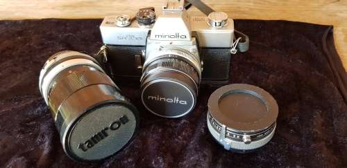 VINTAGE MINOLTA SRT101 CAMERA WITH 2 EXTRA LENSES