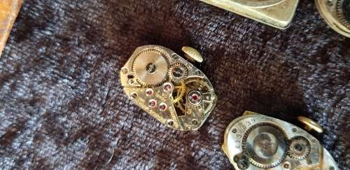 WATCHMAKER PARTS LOT- RADO, ENICAR, LORD ELGIN, OMEGA, BREITLING, FESTINA, ERNEST BOREL ETC