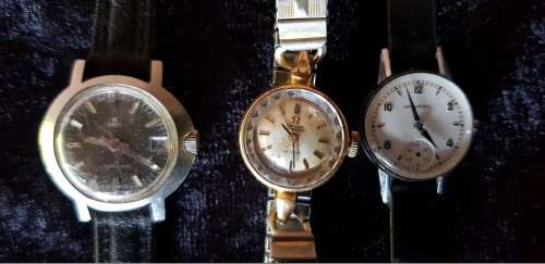3 LADIES WATCHES FOR REPAIR- EBEL, OMEGA, MOVADO