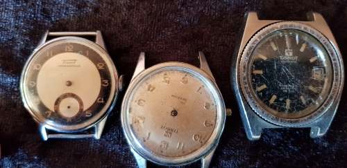 3 TISSOT MECHANICAL MEN'S WATCHES FOR SPARES OR TO REPAIR- HIGHEST BIDDER GETS ALL
