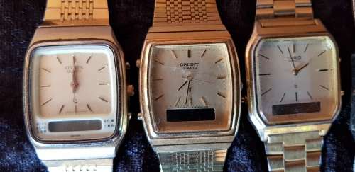 6 QUARTZ MEN'S WATCHES FOR REPAIR/SERVICE-ORIENT,CITIZEN,CASIO ETC ALL TO HIGHEST BIDDER