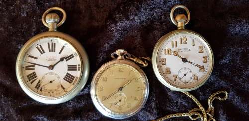 3 SWISS MOVEMENT POCKET WATCHES FOR REPAIR TO HIGHEST BIDDER