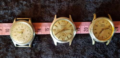 3 VINTAGE MEN'S WATCHES FOR REPAIR- ORIS,DEFIANT,ROAMER