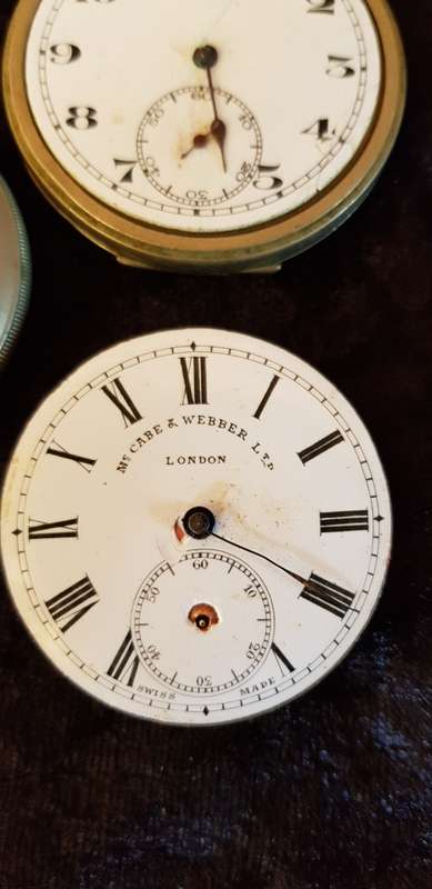 VARIOUS VINTAGE POCKET WATCHES AND DIALS WITH MOVEMENTS FOR REPAIR/SPARES