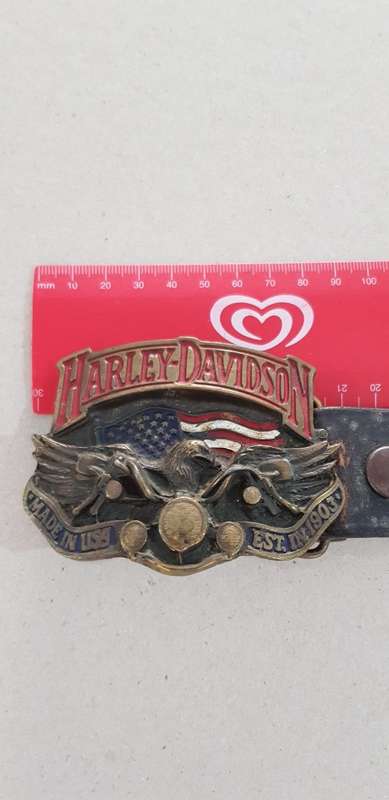 VINTAGE HARLEY DAVIDSON LEATHER BELT WITH BUCKLE