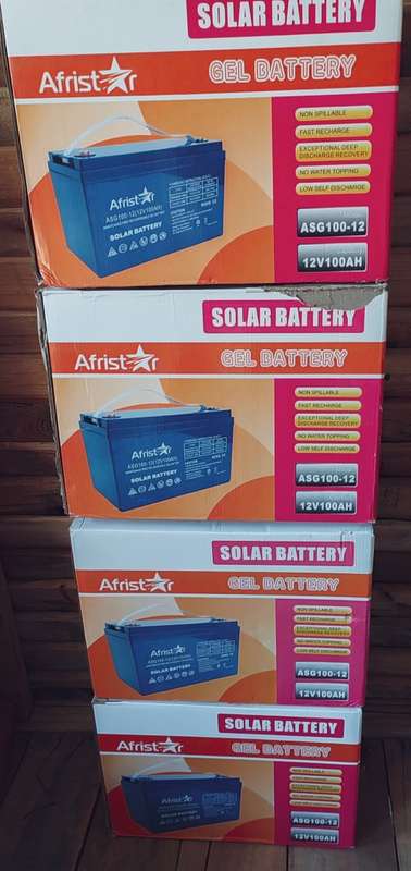 4 x Deep Cycle Gel Battery 12V 100AH AFRISTAR ASG100-12