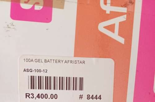 4 x Deep Cycle Gel Battery 12V 100AH AFRISTAR ASG100-12