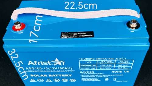 4 x Deep Cycle Gel Battery 12V 100AH AFRISTAR ASG100-12