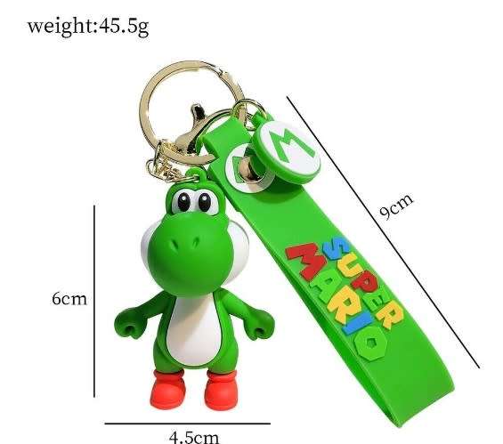 Mario Schoolbag Tag & Keyholder - Super Mario-Yoshi- Figurine