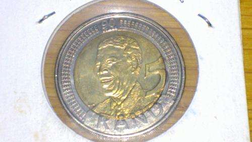 MANDELA R5 COIN 90th BIRTHDAY NEW FROM BANK TO COIN HOLDER